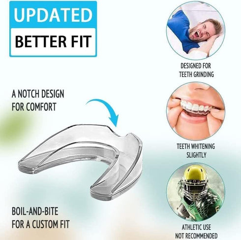 Mouth Guard for Grinding Teeth at Night: Moldable Dental Guard for Sleeping - Nighttime Protection for Teeth 8 Pack 2 Size...