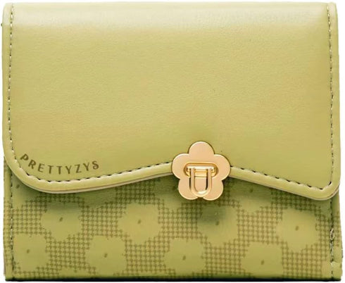 Small Wallets for Women Cute with Coin Purse Card Holder Ladies Mini Wallet Yellow...