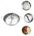 UPKOCH Stainless Steel Pot with Divider Weldless Hot Pot Two-flavor Soup Pot Shabu Shabu Pot Induction Cookware with Handle for Gas Electric Stove...
