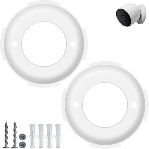 2 Pack Wall Mounting Plate Replacement for Google Nest Cam Battery (Outdoor or Indoor), Replacement part for Locking Collar/Wall Anchors Compatibl...