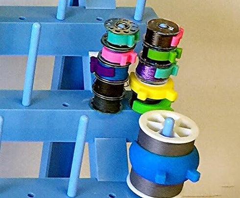 56 Piece Bobbin Holder Set for Sewing Machines - Bobbin Clamps for Organizing Threads and Avoiding Tangles...