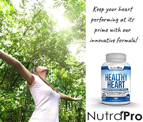 NutraPro Healthy Heart - Heart Health Supplements. Artery Cleanse & Protect. Supports Cholesterol and Triglyceride Balancing. GMP Certified...