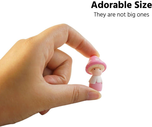 4 Pcs Mini Mashroom Fairy Little Elf, Fairy Garden Decoartion, Accessory Kit...