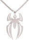 Spider Necklace For Men Pendant Black Silver Stainless Steel Gothic Vintage Cool Punk Unqiue Skull Head Spider Necklace For Men Son Boyfriend Husb...