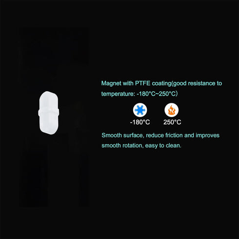 MECCANIXITY Magnetic Stirrer Mixer Stir Bar Rod 6/10/15/20/25mm with Ring Shape PTFE Coating Magnet White for Laboratory 5Pcs...