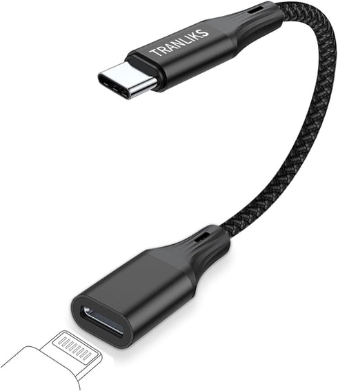 for Lightning to USB C Adapter, Only Supports 60W PD Fast Charging and Data Transfer for 15/15 Pro/15 Plus/15 Pro Max and Other USB C Devices-Blac...