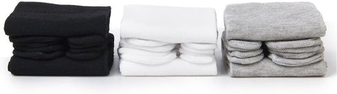 3 Pairs of Elastic Cotton Tabi Toe Socks (White/Grey/Black)...