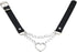 Women Heart Leather Choker Collar Necklace Goth Punk Rock Leather Pendant Necklaces...