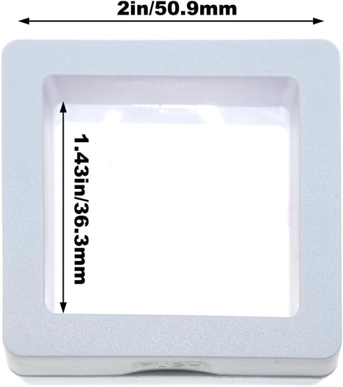 10PCS White 5 x 5 x 2cm 3D Floating Display Case 3D Floating Frame Display Holder Stands 3D Floating Jewelry Frame Coin Display Stands Jewelry Box...