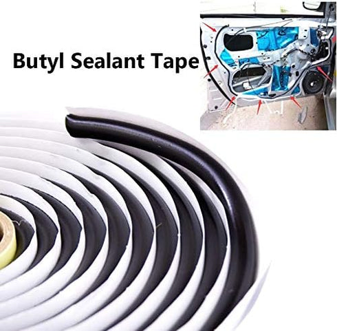 15FT Butyl Rope Butyl Rubber Sealant Tape for RV Car Headlamps Window Door Windshield, Black Waterproof Butyl Seal Tape- 3/8" X 15'(4.5m)...