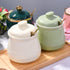 Sugar Bowl with Lid and Spoon, Ceramic Sugar Bowl,Multi-Function Sugar Container Spice Container Salt Jar Condiment Bowls Sugar Jar for Kitchen St...