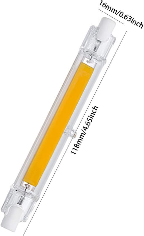 118mm R7S COB LED Light Bulb 15W J Type T3 Shape Flood Light 100W Halogen Replacement Double Ended Floodlight for Speciality Lighting Landscape Li...