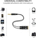 Headphone Splitter Adapter, 3.5mm Audio + Mic 4 Pole TRRS Splitter (3.5mm Male to 2X 3.5mm Female) Jack Y Cable Compatible for Gaming Headset to P...