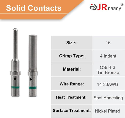 JRready ST6114 DT 4 Pin Connector DT06-4S DT04-4P Gray Waterproof Electrical Wire Connector with Deutsch Solid Contact Wire Size 14-20AWG and Seal...