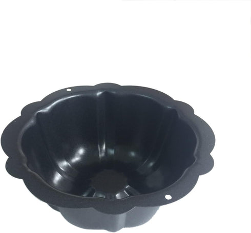 4 Inch Nonstick Mini Bundt Cake Pan, Set of 4 for Baking, Carbon Steel Fluted Cake Pans, Metal Round Pumpkin Shaped Cake Mould for Cupcake, Muffin...