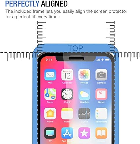 TETHYS Glass Screen Protector for iPhone 11 Pro/Xs - Edge to Edge Coverage, Full Protection - Pack of 3...