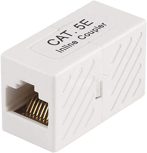 Monoprice Cat5e RJ45 Modular Inline Coupler - Straight Type Coupler, White...