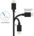 JAYEE Short USB Cable (25CM) Charging Cable 5 Pieces USB Charging Cable for Cellphone and Tablet (5 Pieces Black)...