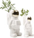 CHIVE - Astronaut Shape Vase, Planter Simple Modern Flower Bud Vase, White and Gold (Medium)...