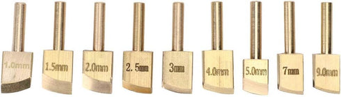 HEEPDD 9Pcs Leather Soldering Tip, Electric Soldering Iron Head Brass Soldering Iron Tip 1mm 1.5mm 2mm 2.5mm 3mm 4mm 5mm 7mm 9mm...