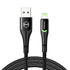 mcdodo Anti Bending Cable, 2 LED Switching Cord Nylon Braided Sync Charge USB Data 6FT/1.8M Cable Compatible New Phone List Below (6FT/1.8M, Black...