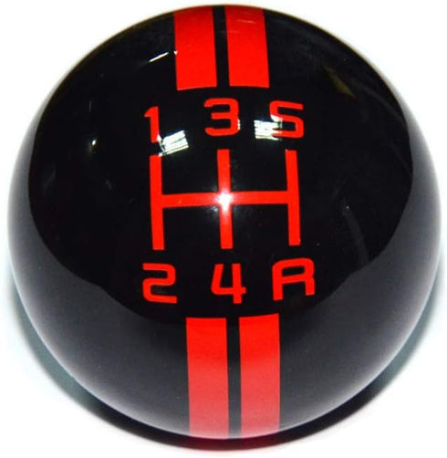 5 Speed Red line Shift Knob Black Car Gear Stick Shift Shifter Knob Automatic Manual Shifter Knob Suitable for Most Transmission Vehicles...