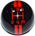 5 Speed Red line Shift Knob Black Car Gear Stick Shift Shifter Knob Automatic Manual Shifter Knob Suitable for Most Transmission Vehicles...