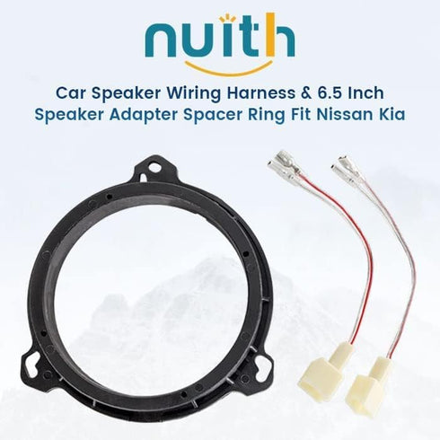 Door Speaker Adapter Bracket Speaker Harness Compatible with Nissan Sentra/Murano 2000-2019, Titan 2004-2019, Kia K2 2011-2021 6.5 Inch Aftermarke...