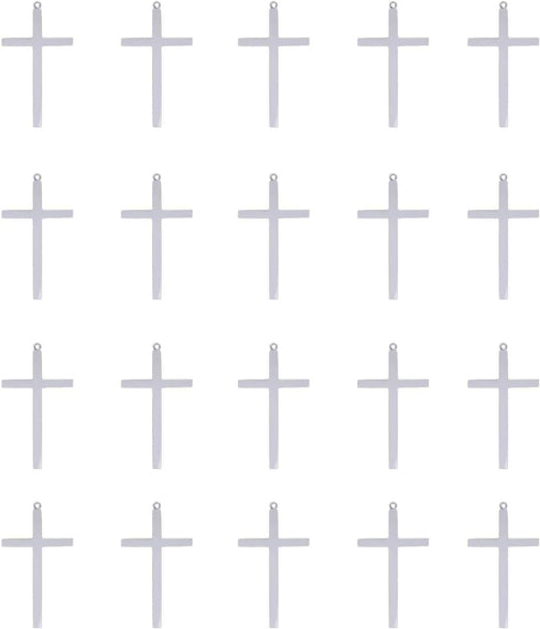 20 Pcs Cross Charms Vintage Antique Silver Small Metal Jesus Christ Pendants Jewelry Findings for Bracelets Necklace DIY Craft Gift Keychain Birth...