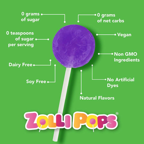 Zollipops The Clean Teeth Pops - Anti-Cavity Lollipops with Delicious Tropical Flavors, 3.1 Ounce for a Dental-Friendly and Tasty Experience...