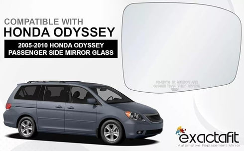 exactafit 8805R Passenger Side Mirror Glass Replacement Repair Compatible With 2005 2006 2007 2008 2009 2010 Honda Odyssey...