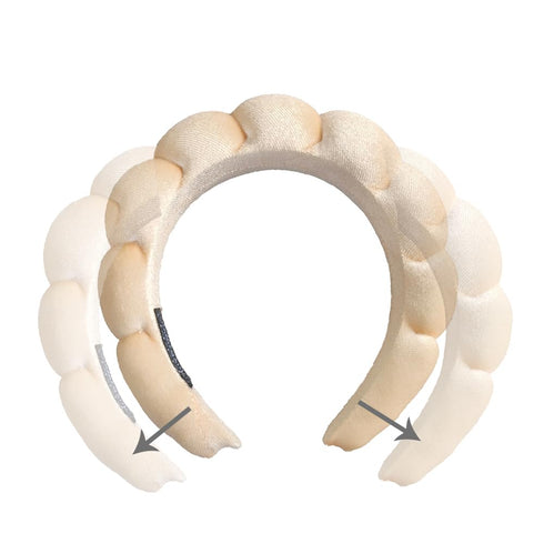 Spa Headbands for Women, Sponge Headband for Washing Face Adjustable Makeup Headbands Terry Cloth Puffy Soft Skincare Headbands Elastic for Girls ...