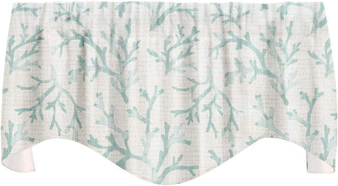 Valances for Windows Valance Curtains Kitchen Window Valances or Living Room Window Treatments Turquoise Blue Curtains Swag Beach Coastal Nautical...