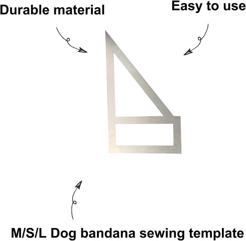 PIAOLGYI 3 Pcs M/S/L Reversible Dog Bandana Sewing Template Set DIY Craft Dog Bib Pattern for Small/Medium/Lager Size Dogs,Dog Scarf Sewing Quilti...