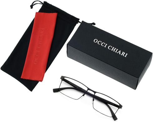 OCCI CHIARI Blue Light Blocking Glasses for Men Metal Frame Eyeglasses Men's Computer Glasses Clear Lense...