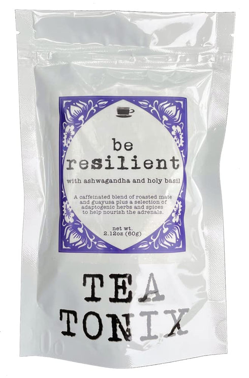 BE RESILIENT Tea with Ashwagandha, Holy Basil, and Eleuthero 60g (2.12oz) - Herbs to Help Recover from Stresses while Nourishing the Adrenals...