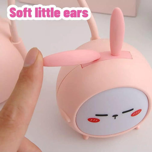 Portable LED Desk Lamp with Night Light Cute Bunny Foldable USB Charge Reading Light for Bedroom Kids Bedside Study (Green)...