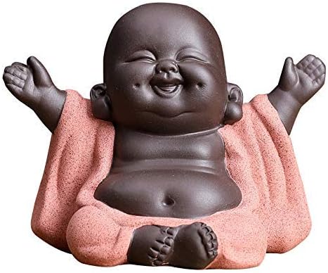 Kingzhuo Ceramic Little Cute Baby Buddha Statue Monk Figurine Buddha Figurines Home Decor Creative Baby Crafts Dolls Ornaments Gift Delicate Ceram...