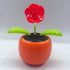 Solar Powered Dancing Flower Swinging Animated Dancer Toy Car Decoration for Car Dashboard Office Desk Decoration - Rose...