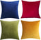 Andreannie Pack of 4 Gold Velvet Cozy Decorative Throw Pillow Covers 18x18 Soft Cushion Case for Couch Sofa Bed (Mixed 4 Pcs, 18" x 18" (Pack of 4...