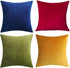 Andreannie Pack of 4 Gold Velvet Cozy Decorative Throw Pillow Covers 18x18 Soft Cushion Case for Couch Sofa Bed (Mixed 4 Pcs, 18" x 18" (Pack of 4...