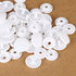 BaoQiu 200 Sets White Snaps T5 Size 20(1/2") Snaps High Quality Plastic Buttons Snap No- Sew Fasteners for Sewing Clothes, Cloth Diapers, Bibs Unp...