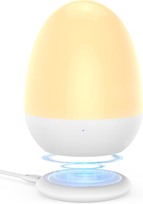 JolyWell Baby Night Light for Kid, Portable Egg Nightlight with Stable Charging Pad, Touch Nursery Night Lamp for Breastfeeding, Toddler Night Lig...