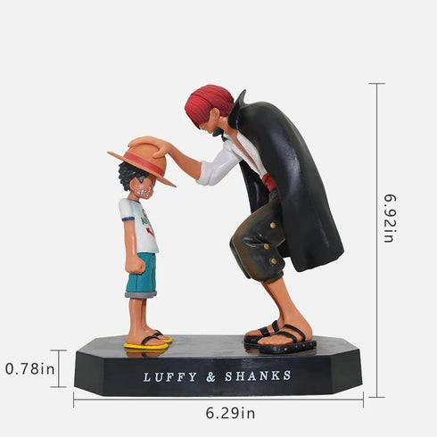 Anime Luffy Figure, Shanks Touching Luffy Figure Anime Action Figure Collection Statue Doll Toy Gift...