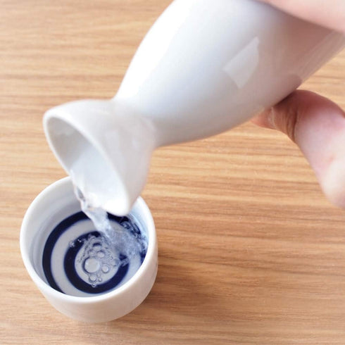 Janome Mino-Yaki Sake Set, 8 oz Bottle & 2 Cups, Tokkuri & Ochoko, Traditional Japanese Ware...