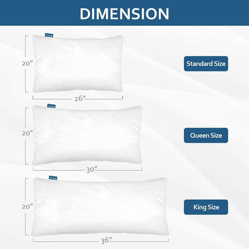 Waterproof Pillow Protector Standard Size with Zipper, Premium Viscose Made from Bamboo Terry White Pillow Cases, Noiseless Breathable Zippered Pi...