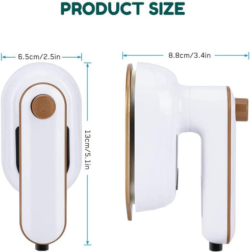 Upgrade Portable Mini Ironing Machine, 180° Rotating Handheld Steam Iron, 50ml Foldable Travel Pack Steam Iron, Professional Micro Steam Iron, Hom...