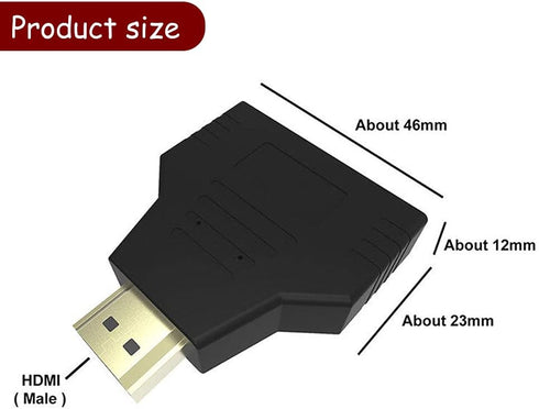 SaiDian 1Pcs HDMI 1 in 2 Converter 1080P Male to Dual HDMI Female DVD Audio Splitter Adapter HD Conversion Plug...