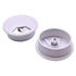 2 Inch (50mm) White Wire Grommets and Cable Ties Kit ABS Plastic Desk Hole Cover Cord Organizer for Computer Desk Cabinet (2pcs Desk Grommets + 6p...