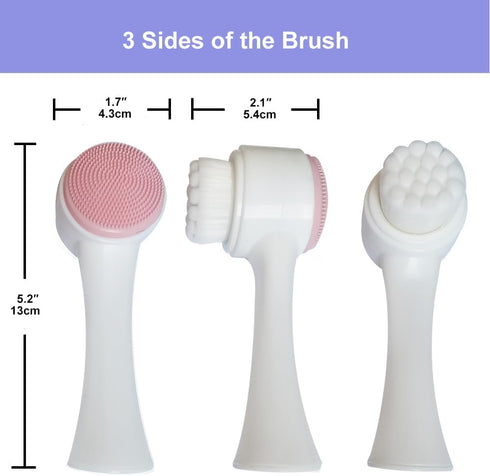 9-in-1 Face Scrubber Face Cleaning Brushes Super Soft Silicone Face Cleanser Brush and Facial Cleansing Massager Brush Face Cleansing Brush Set...